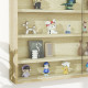 5-Tier Wall Display Shelf Unit Cabinet w/ 4 Adjustable Shelves Glass Doors Home Office Ornaments 60x80cm Oak