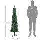 5.5FT Artificial Snow Dipped Christmas Tree Xmas Pencil Tree Holiday Home Indoor Decoration with Foldable Black Stand, Green