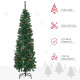 5.5FT Tall Pencil Slim Artificial Christmas Tree with Realistic Branches, Tip Count and Pine Cones, Pine Needles Tree, Xmas Deco