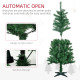 5&#039; Artificial Prelit Christmas Trees Holiday Décor with Warm White LED Lights, Auto Open, Tinsel, Ball, Star