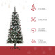 5FT Artificial Christmas Tree Xmas Pencil Tree with Red Berries and Pinecones Holiday Home Indoor Decoration with Foldable Feet,