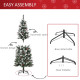 5FT Artificial Christmas Tree Xmas Pencil Tree with Red Berries and Pinecones Holiday Home Indoor Decoration with Foldable Feet,