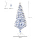 5FT Artificial Fibre Optic Christmas Tree Seasonal Decoration w/ LED Lights Pre-Lit Easy Store White Blue