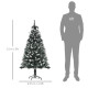 5FT Artificial Snow-Dipped Christmas Tree Xmas | Home Home Indoor Decoration | Removable Stand w/ White Berries Star Topper Bran