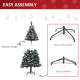 5FT Artificial Snow-Dipped Christmas Tree Xmas | Home Home Indoor Decoration | Removable Stand w/ White Berries Star Topper Bran