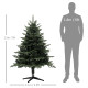 5ft Artificial Spurce Christmas Tree with 1121 Branch Tips and Foldable Steel Base, Realistic Hinged Xmas Tree, Holiday Décor fo