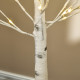 5ft Artificial White Birch Tree Light with Warm White Pre-Lit LED Light for Indoor and Covered Outdoor Use