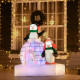 5ft Christmas Inflatable Two Penguins Wearing a Scarf with Ice House Blow Up Decor Home Indoors with Built-in LED Lights Outdoor