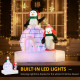 5ft Christmas Inflatable Two Penguins Wearing a Scarf with Ice House Blow Up Decor Home Indoors with Built-in LED Lights Outdoor