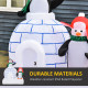 5ft Christmas Inflatable Two Penguins Wearing a Scarf with Ice House Blow Up Decor Home Indoors with Built-in LED Lights Outdoor