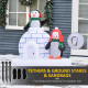 5ft Christmas Inflatable Two Penguins Wearing a Scarf with Ice House Blow Up Decor Home Indoors with Built-in LED Lights Outdoor