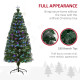 5FT Multicoloured Artificial Christmas Tree w/ Fibre Optic Lights Pre-Lit Modes Metal Stand Star Holder Home Seasonal Decoration