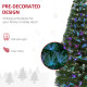 5FT Multicoloured Artificial Christmas Tree w/ Fibre Optic Lights Pre-Lit Modes Metal Stand Star Holder Home Seasonal Decoration