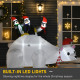 5ft Outdoor Christmas Inflatable with LED Light, Lighted Blow up Polar Bear with Three Penguins, Giant Yard Party Decoration for