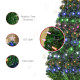 5FT Pre-Lit Artificial Christmas Tree w/ Lights Star Topper Metal Base Home Seasonal Decoration