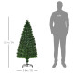 5FT Pre-Lit Artificial Christmas Tree w/ Lights Star Topper Metal Base Home Seasonal Decoration