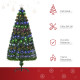 5FT Pre-Lit Artificial Christmas Tree w/ Lights Star Topper Metal Base Home Seasonal Decoration