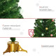 5FT Prelit Artificial Christmas Tree with Fibre Optics, Baubles Decoration, Golden Pot for Holiday, Home - Green