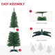 5ft Unlit Artificial Christmas Tree, Pencil Slim Xmas Tree with Solid Stand and Realistic Branches, Green