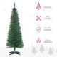 5ft Unlit Artificial Christmas Tree, Pencil Slim Xmas Tree with Solid Stand and Realistic Branches, Green