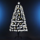 5ft White Light Artificial Christmas Tree w/ 180 LEDs Star Topper Tri-Base Full Bodied Seasonal Decoration Pre-Lit Home