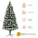 5ft White Light Artificial Christmas Tree w/ 180 LEDs Star Topper Tri-Base Full Bodied Seasonal Decoration Pre-Lit Home