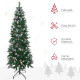 6 Ft Snow Artificial Christmas Tree with Realistic Branches, Pine Cone, for Indoor Decoration, Green White