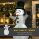 6.5ft Inflatable Snowman LED Christmas Xmas Air Blown Holiday Decoration Outdoor Garden Decor