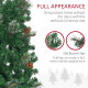 6.5FT Tall Pencil Slim Artificial Christmas Tree with Realistic Branches, Tip Count and Pine Cones, Pine Needles Tree, Xmas Deco