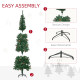 6.5FT Tall Pencil Slim Artificial Christmas Tree with Realistic Branches, Tip Count and Pine Cones, Pine Needles Tree, Xmas Deco