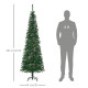 6.5FT Tall Pencil Slim Artificial Christmas Tree with Realistic Branches, Tip Count and Pine Cones, Pine Needles Tree, Xmas Deco