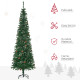 6.5FT Tall Pencil Slim Artificial Christmas Tree with Realistic Branches, Tip Count and Pine Cones, Pine Needles Tree, Xmas Deco