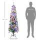 6&#039; Artificial Prelit Christmas Trees Holiday Décor with Colourful LED Lights, Flocked Tips, Berry, Pine Cone