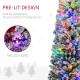 6&#039; Artificial Prelit Christmas Trees Holiday Décor with Colourful LED Lights, Flocked Tips, Berry, Pine Cone