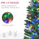 6&#039; Artificial Prelit Christmas Trees Holiday Décor with Colourful LED Lights, Pencil Shape, Steel Base