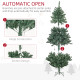 6&#039; Artificial Prelit Christmas Trees Holiday Décor with Warm White LED Lights, Decoration, Banner, Tag, Ball