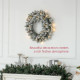 60&quot; Snowy Pine Cone and Berry Christmas Wreath, with LED Lights