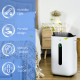 6500mL Portable Dehumidifier with Air Purifier Filter, 24H Timer, 4 Modes, 22L/Day, for Home Laundry Basement