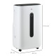 6500mL Portable Dehumidifier with Air Purifier Filter, 24H Timer, 4 Modes, 22L/Day, for Home Laundry Basement