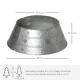 66cm Hammered Steel Christmas Tree Base Collar