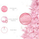 6FT Artificial Christmas Tree Holiday Xmas Holiday Tree Decoration with Automatic Open for Home Party, Pink