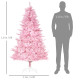 6FT Artificial Christmas Tree Holiday Xmas Holiday Tree Decoration with Automatic Open for Home Party, Pink