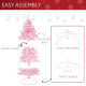 6FT Artificial Christmas Tree Holiday Xmas Holiday Tree Decoration with Automatic Open for Home Party, Pink