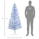 6FT Artificial Fibre Optic Christmas Tree Seasonal Decoration w/ LED Lights Pre-Lit Easy Store White Blue