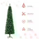 6FT Artificial Snow Dipped Christmas Tree Xmas Pencil Tree Holiday Home Indoor Decoration with Foldable Black Stand, Green