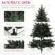 6ft Artificial Spurce Christmas Tree with 1696 Branch Tips and Foldable Steel Base, Realistic Hinged Xmas Tree, Holiday Décor fo