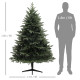 6ft Artificial Spurce Christmas Tree with 1696 Branch Tips and Foldable Steel Base, Realistic Hinged Xmas Tree, Holiday Décor fo