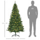 6FT Christmas Tree Warm White LED Light Holiday Home Decoration, Green