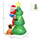 6ft Inflatable Christmas Tree, LED Lighted with Santa Claus Dog for Home Indoor Outdoor Garden Lawn Decoration Party Prop