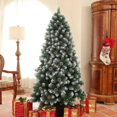 6ft Snow-Dipped Artificial Pine Christmas Tree